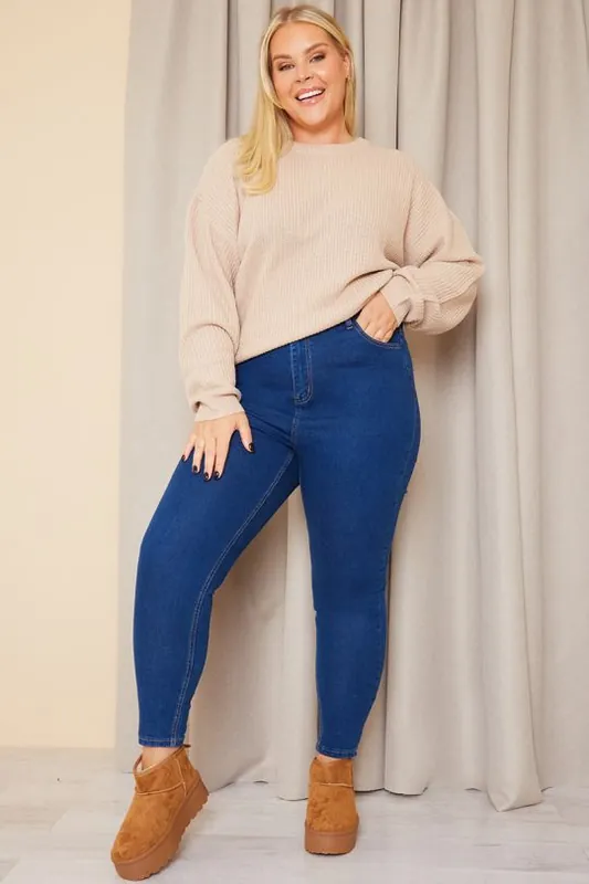 Indigo Adjustable Skinny Jeans - In The Style