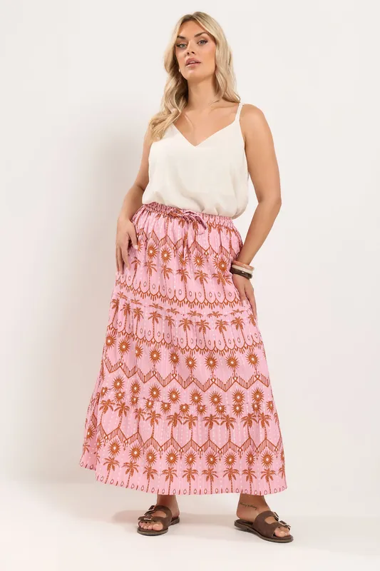 Palm Tree Printed Skirt - Yours