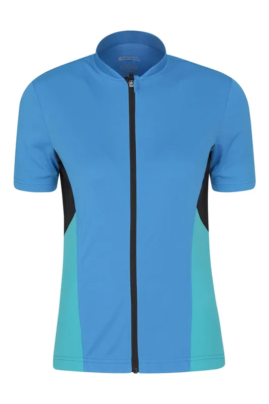 'Energize Cycle' Lightweight Slim Fit Short Sleeve Zip Up T-Shirt