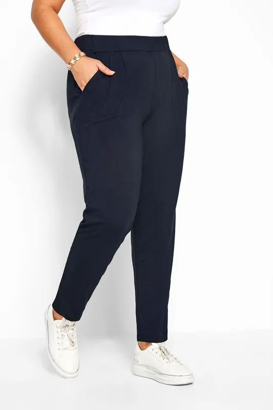 Double Pleat Jersey Stretch Joggers - Yours