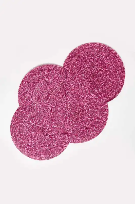 Handwoven Round Placemats Set of 4 - Homescapes