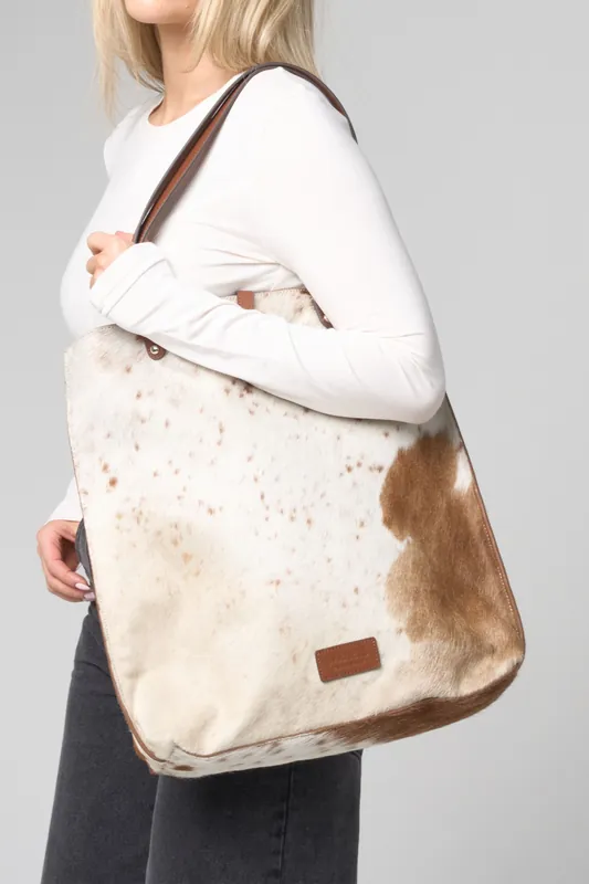 Brown Cowhide Tote Bag - Barneys Originals