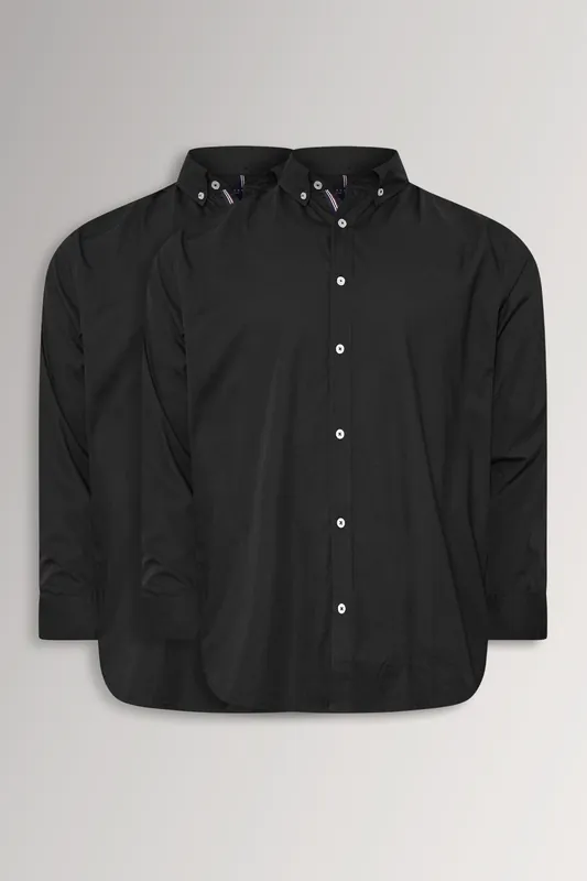 2 Pack Poplin Long Sleeve Shirts - BadRhino