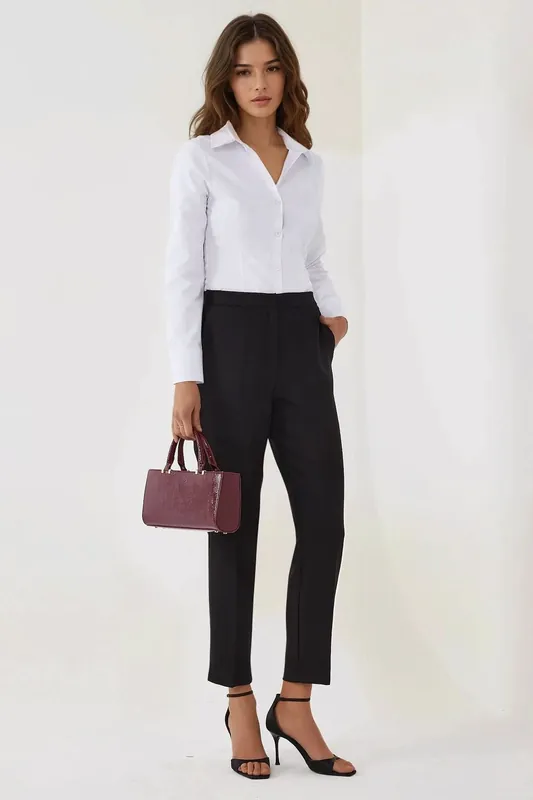 High Waist Straight Leg Pants - Hiccup