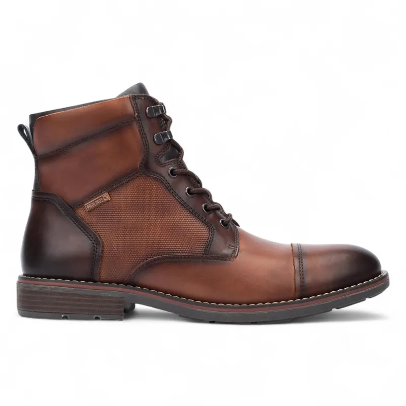 Pikolinos Leather Zip & Lace Up Ankle Boots - York