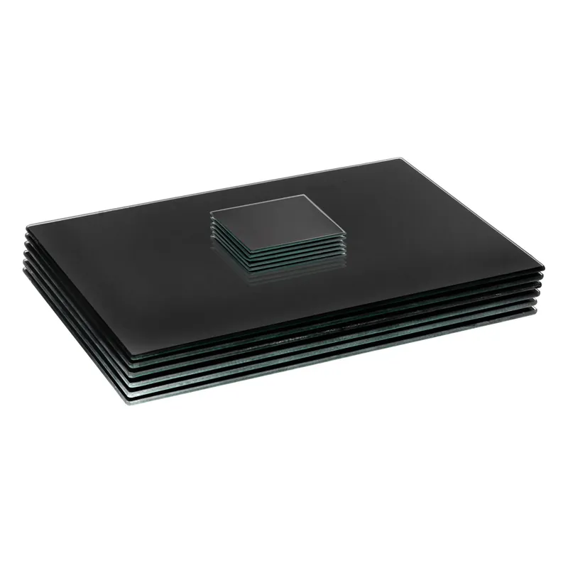 12pc Glass Placemats & Square Coasters Set - 40 x 30cm Protection Mats
