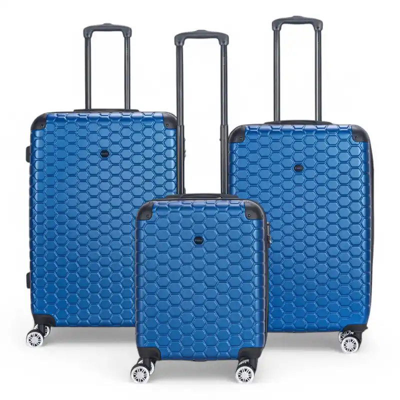 Hard Shell ABS 8 Wheel Luggage Travel Cabin Holiday Bags Suitcase - Infinity Leather