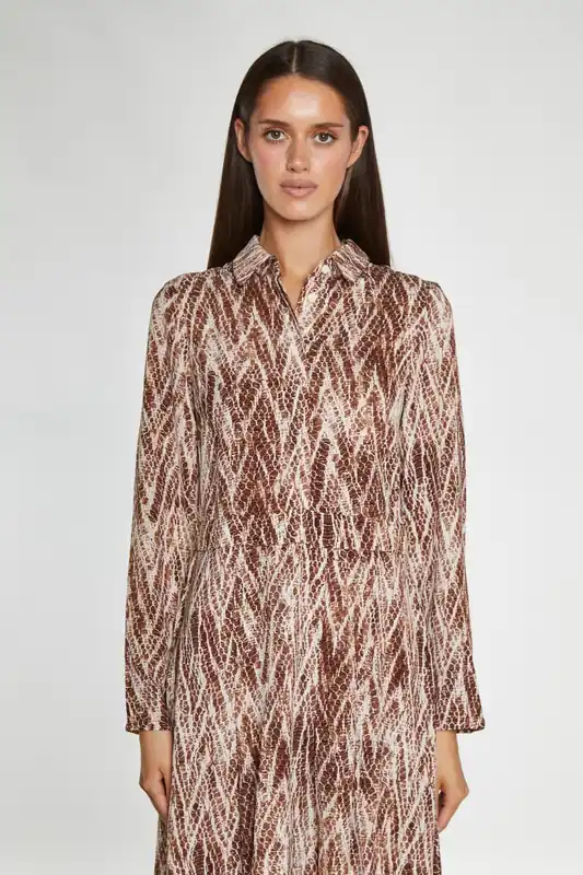 Long-Sleeve Midi-Dress