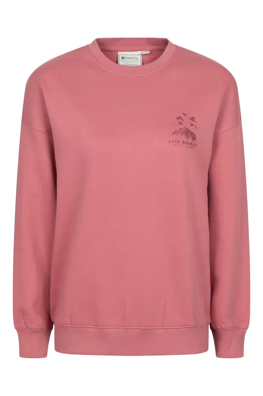 Lake District' Soft Comfortable Lightweight Warm Graphic Sweatshirt - Mountain Warehouse