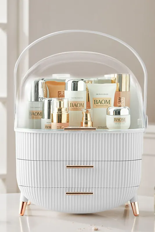 Cosmetic Organizer Skincare Display Box With 2 Layers Of Storage Boxes - SHEONLY