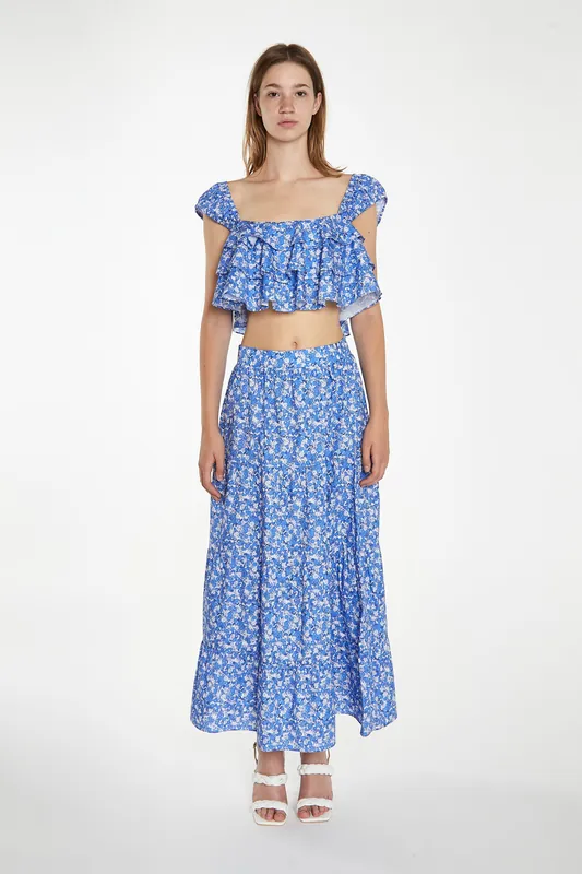 Tiered Ruffle Crop Top - Shnoo