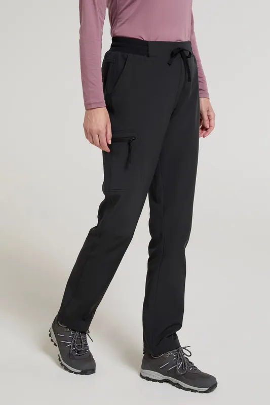 Adventure' Water Resistant Stretchy Comfy Ribbed Waist Trousers - Mountain Warehouse