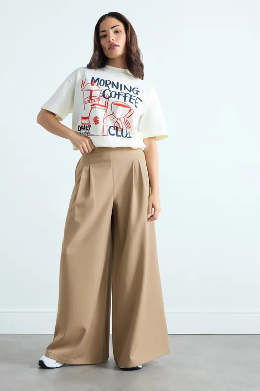 Petite Pleated Palazzo Trousers - PixieGirl