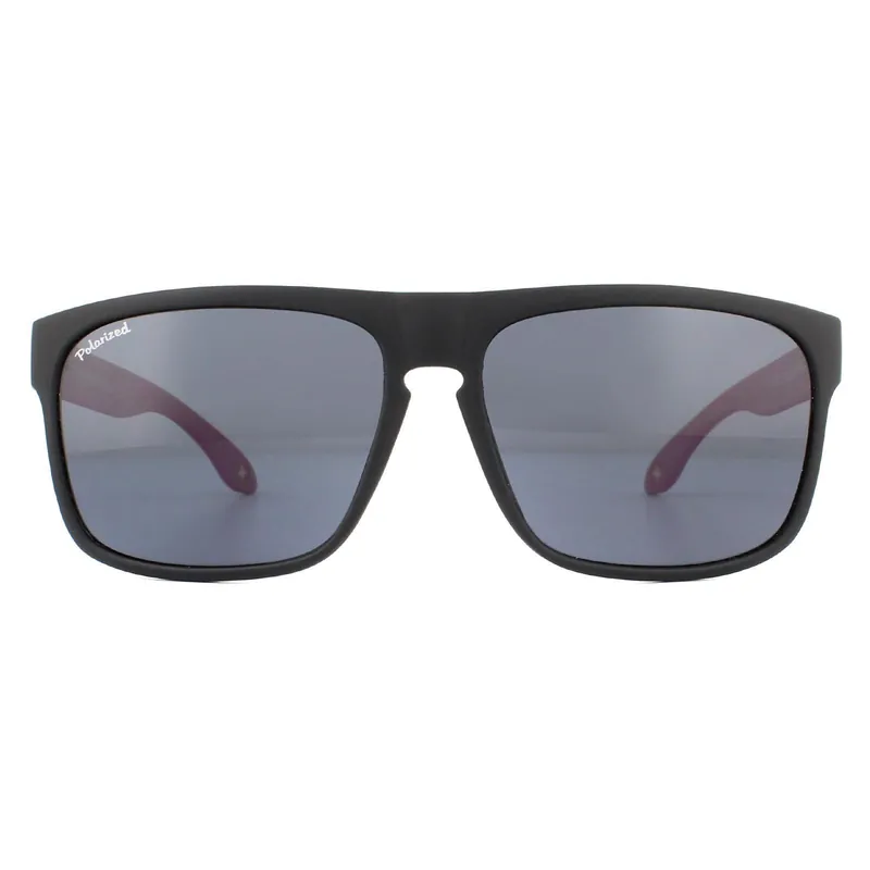 Rectangle Black with Pink Rubbertouch Black Polarized Sunglasses - montana