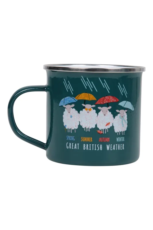'Into the Wild' Lightweight Outdoor Picnic Camping Enamel Mug - 515ml
