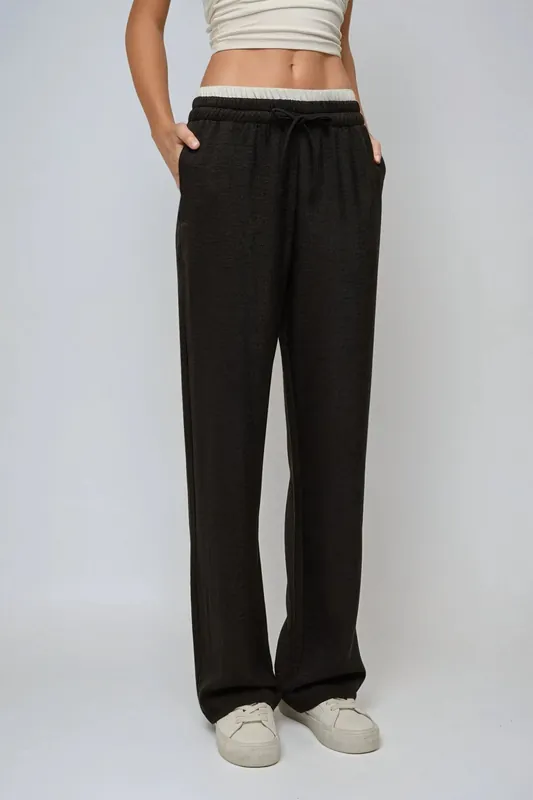 Wide Leg Elastic Waist Pants - Hiccup