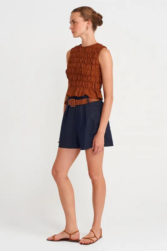 Women's Tailored Crepe Mini Shorts - Dilvin