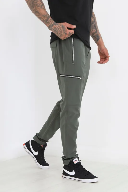 Elasticated Waist Utility Trousers - Brave Soul