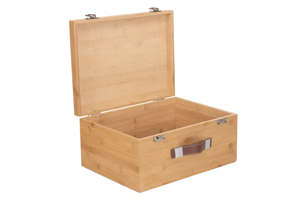 Large Bamboo Storage Box - Red Hamper