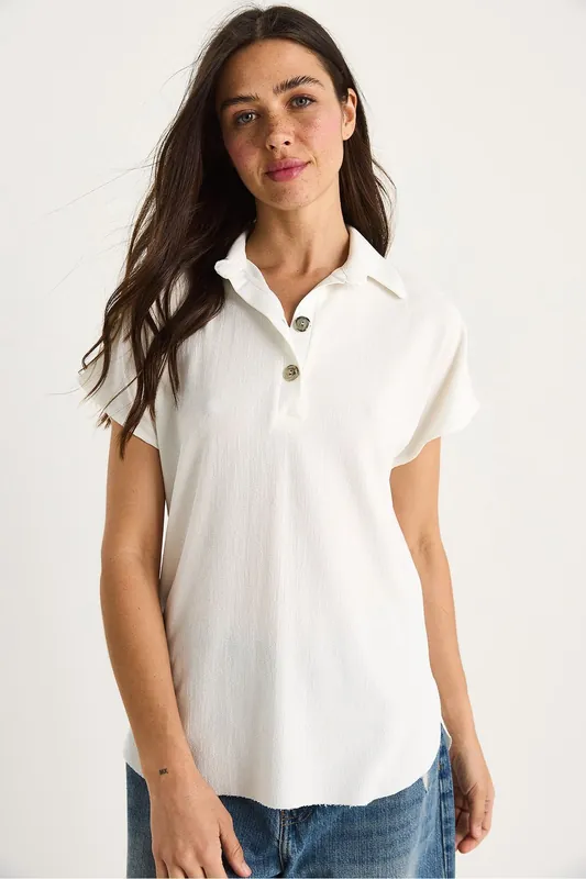 Relaxed Fit Buttoned Polo T-Shirt