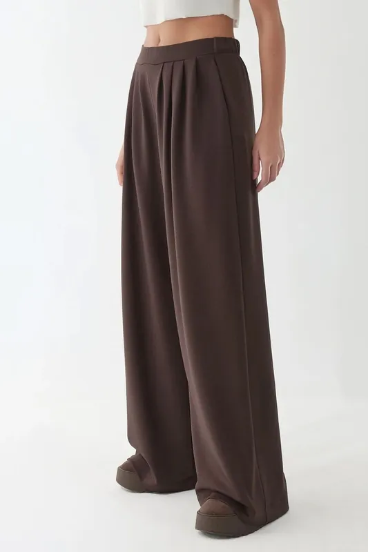 Soft Touch Pleated Wide Leg Pants - Hiccup