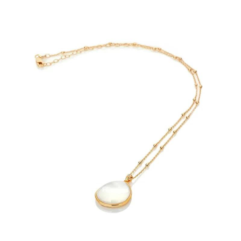 HD X Golden Edit Calm Mother Of Pearl Pendant - Hot Diamonds