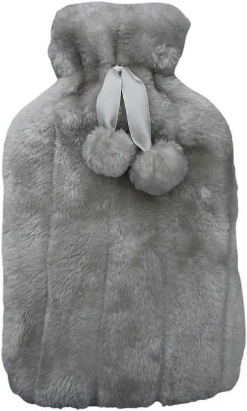 Grey Plush 2 Litre Hot Water Bottle - Marco Paul