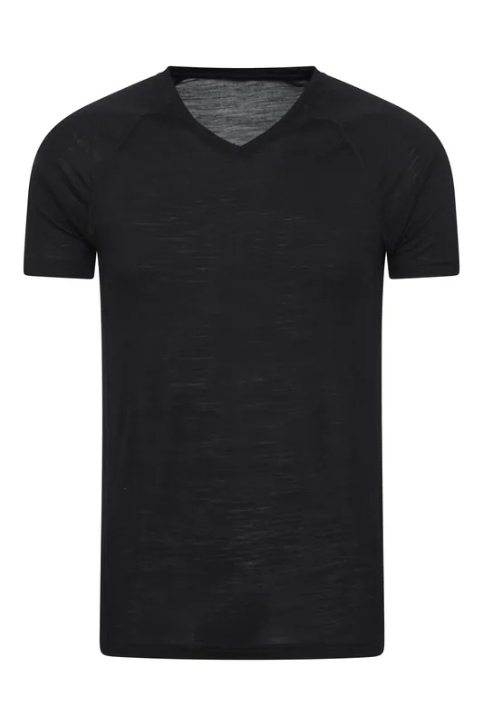 Extreme Summit' Short Sleeve V Neck Warm Merino Wool Thermal T-Shirt