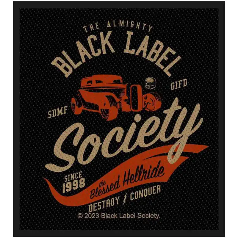 Woven Patch The Blessed Hellride new Official Black - Black Label Society