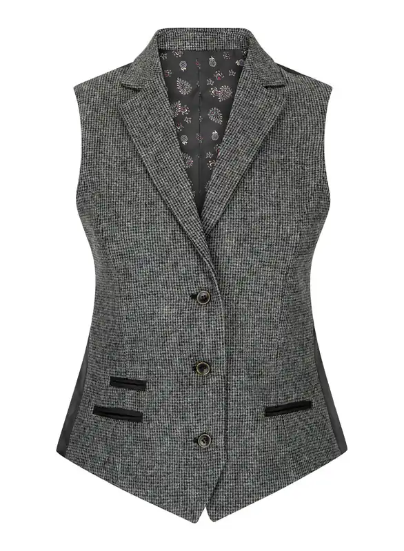 Wsn - Tweed Herringbone 1920's Waistcoat