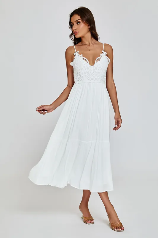 Lace Top Maxi Dress - FS Collection