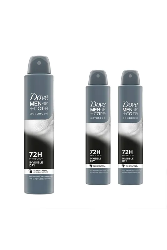 3x 'Anti-Perspirant' Men+Care Invisible Dry Deo, 200ml