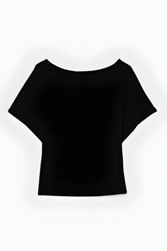 Loose Fit Boat Neck T-Shirt
