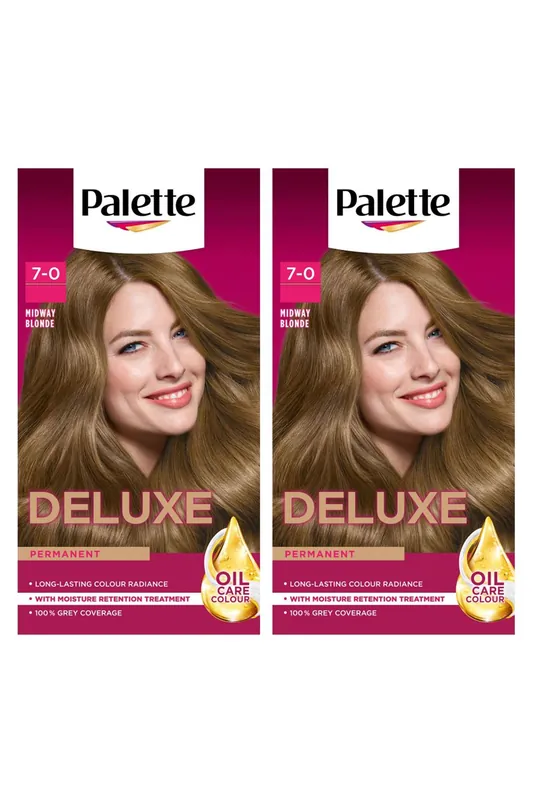 Deluxe Creme Colouration 7-0 Midway Blonde 'Hair Dye', 2 Pack