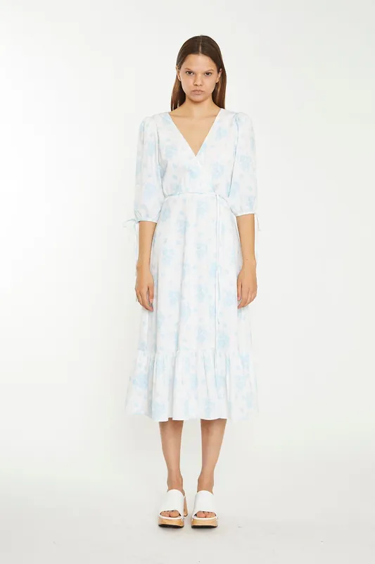 Wrap Peplum Midi Dress - Shnoo