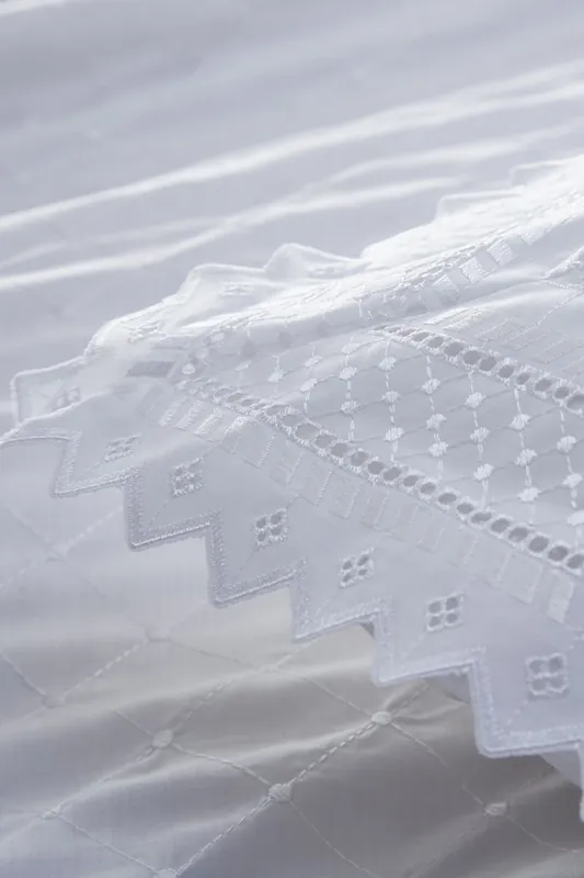 Broderie Anglaise Pair of Pillowcases - Portfolio Home