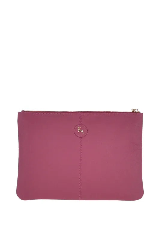 Large Padded Leather Pouch Bag - Ashwood Leather