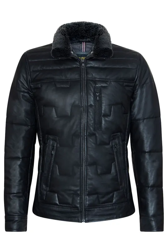 Leather Quilted Biker Jacket - Guayaquil