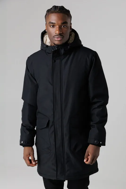 Longline Parka with Sherpa Lining - Tokyo Laundry