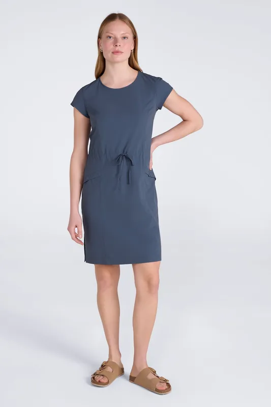 Tahiti' Casual Adjustable Waist Quick Dry Comfy Short Sleeve Dress - Mountain Warehouse