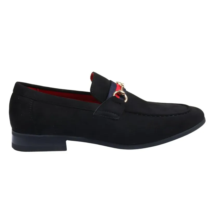 Loafers Shoes Suede Leather Lined Slip On Buckle Formal Shoe - TruClothing