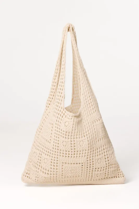 Crochet Knit Pattern Bag - Blue Vanilla