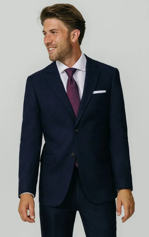 Navy Donegal Tweed 2 Piece Suit - Dobell