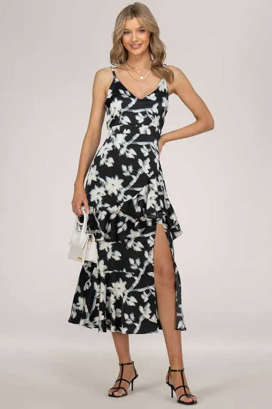 Spaghetti Strap Satin Maxi Dress - Jolie Moi