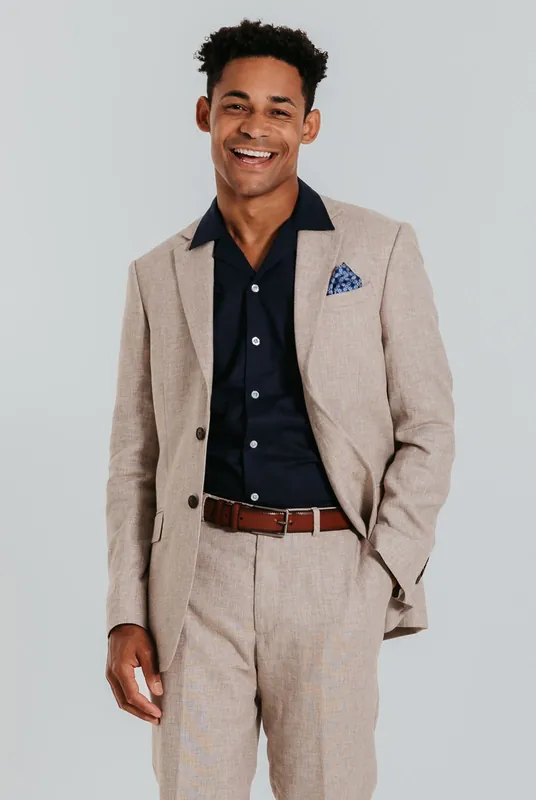 Sand Linen Suit Jacket - Dobell