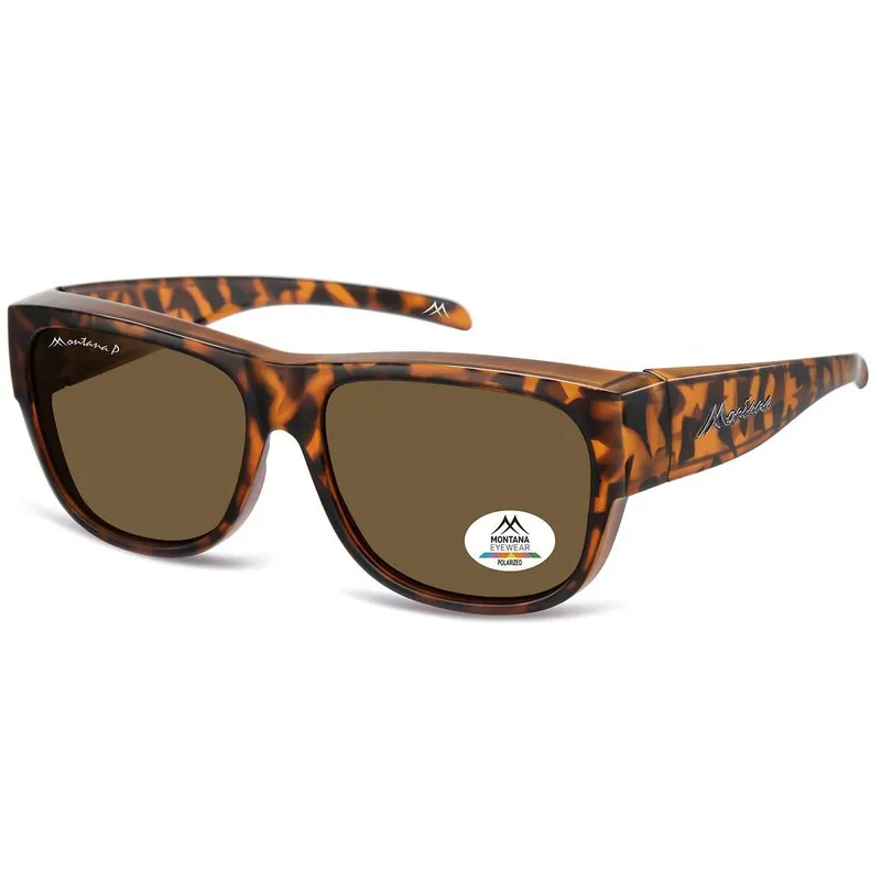 Square Matte Tortoise Brown Polarized FO10 - montana
