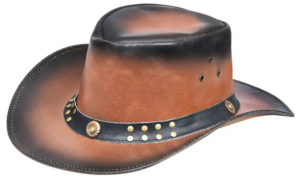 Australian Western Style Cowboy Outback Real Leather Aussie Bush Hat - Infinity Leather