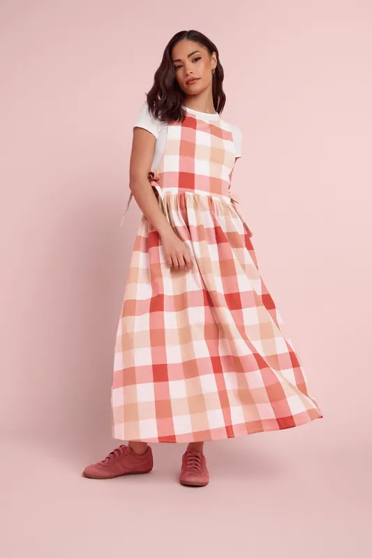 Petite Check Midi Dress - PixieGirl