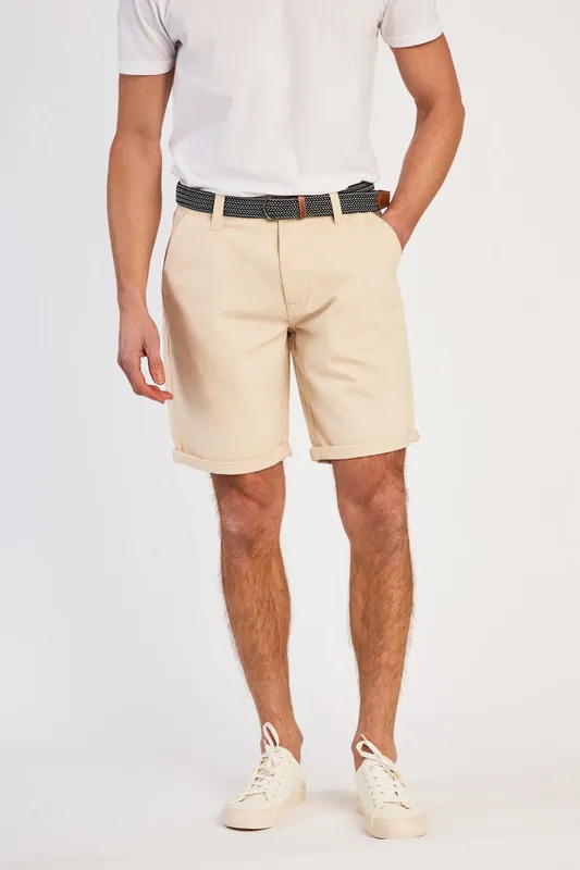 Cotton Belted Chino Shorts - Tokyo Laundry