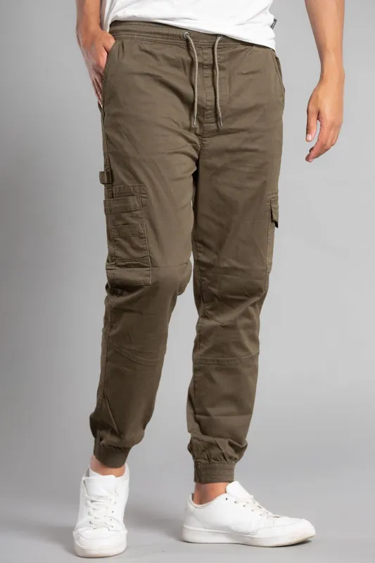 Cotton Drawstring Cargo Trousers - Tokyo Laundry